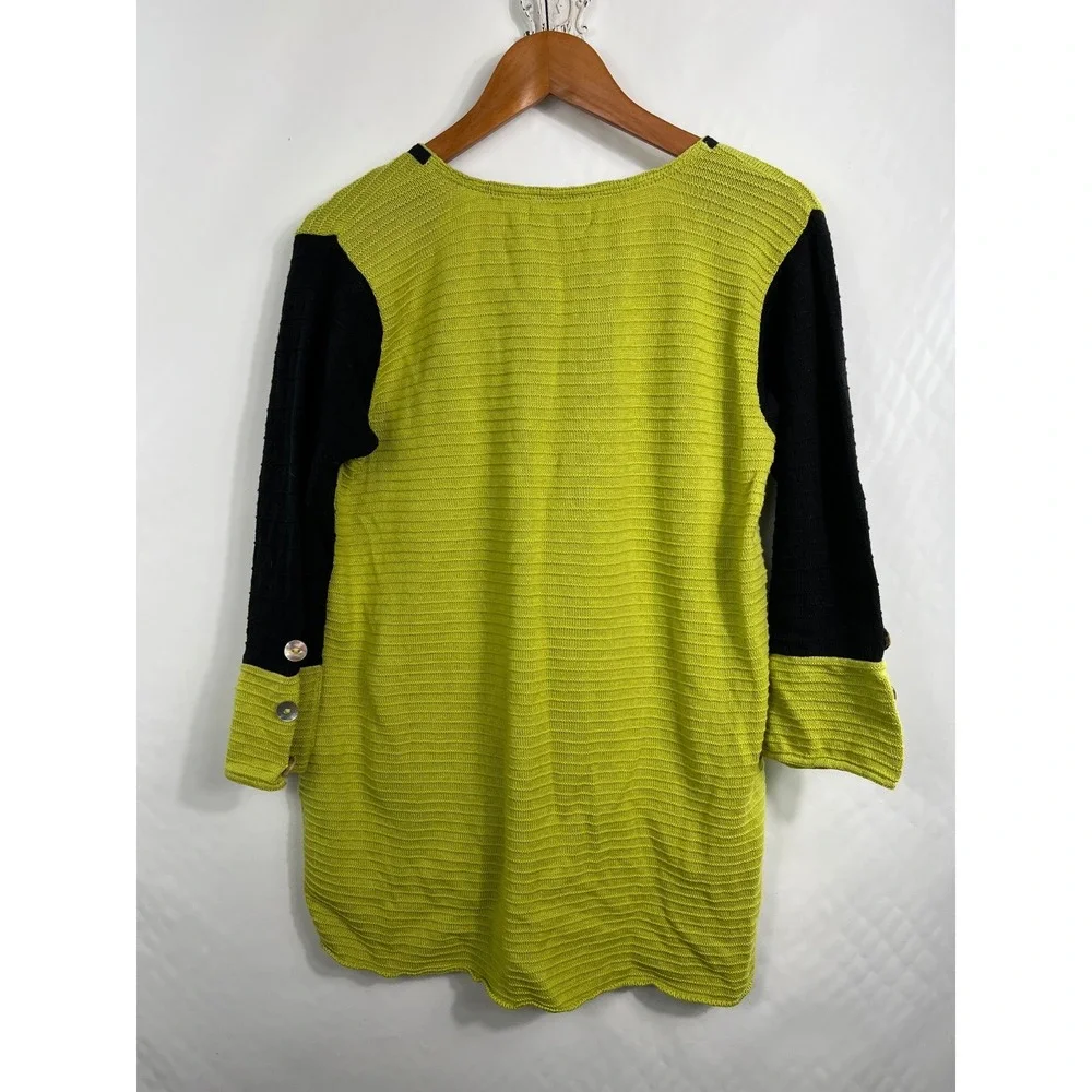 Margaret Winters‎ Size M Top Art Colorful Pocket Long Sleeve Lagenlook Modest